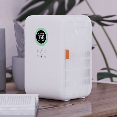 White Mini Portable Desktop Air Purifier Hepa UV Air Purifer for Better Sleep With Fresher Air